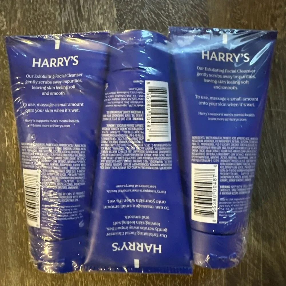 Harry's Exfoliating Face Wash for Men - 5.1 fl oz (3 Pack) | Gentle Facial Skin